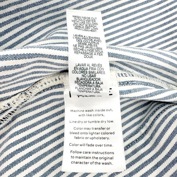 FRAME Engineer Striped Denim Shirt Jacket XS - Picture 9 of 14